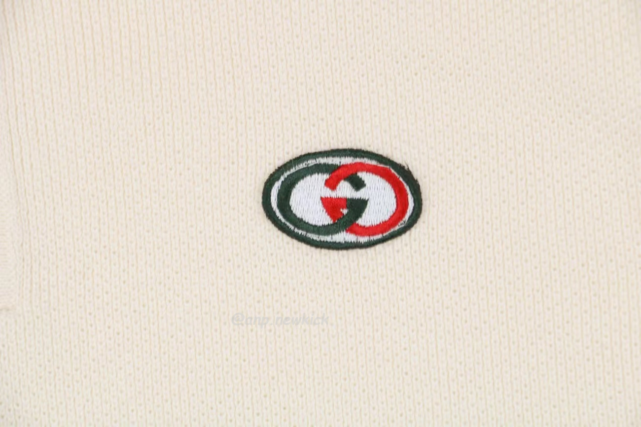 Gucci Logo Appliqued Striped Cotton Polo Shirt (4) - newkick.cc